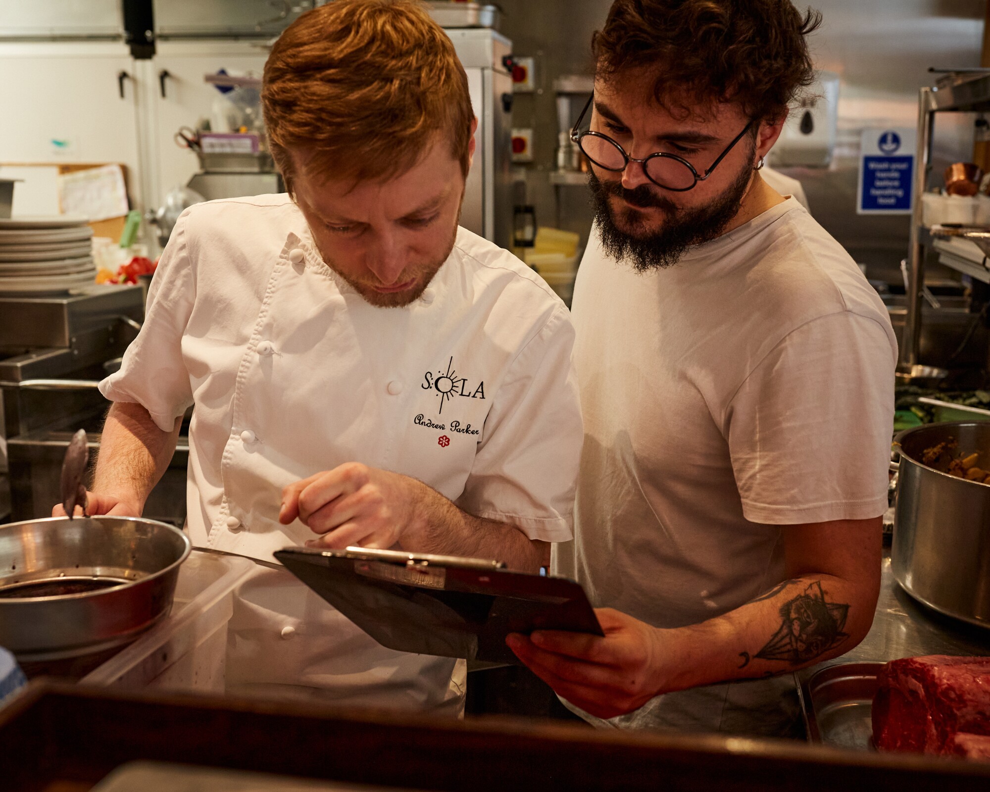 Sous chef Andy Parker and chef Salvatore Greco.